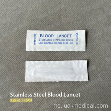 Lancet darah keluli tahan karat guna